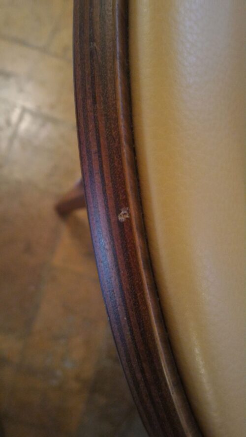 CH07 POLTRONA STR. NOCE RIVEST. PELLE/325 BEIGE CAT. B   WEGNER CARL HANSEN - immagine 3