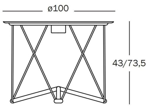 LEM HEIGHT ADJUSTABLE TABLE DIAMETER 100 - Image 3