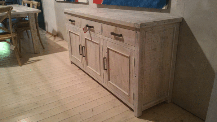 SKY BUFFET 3 DOORS 3 CASS.  WOOD LIGHT GREY M03 - Image 2