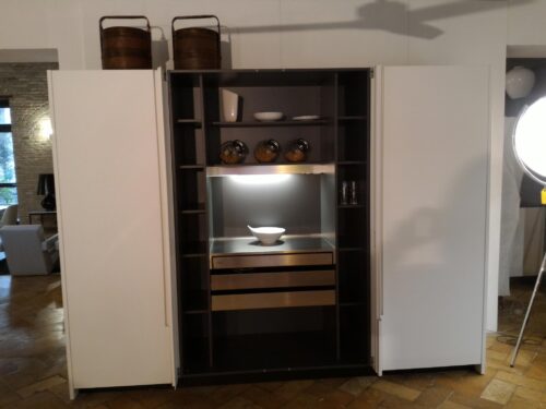 PHOENIX KITCHEN  WALNUT PIANO QUARZITE RAVEN IN SAND MICROPALL. VARENNA - Image 8