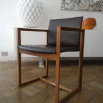 EVE ARMCHAIR STR. WALNUT BROWN LEATHER PIGMENTATO LISSONI CASSINA