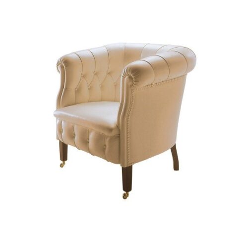FUMOIR ARMCHAIR LEATHER IVORY 01 / SC Poltrona Frau - Image 2