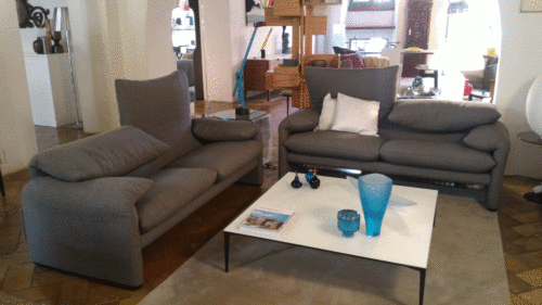 MARALUNGA SOFA CM.190 FABRIC EVEREST ANNAPRUNA QUARZO 2XF - Image 3