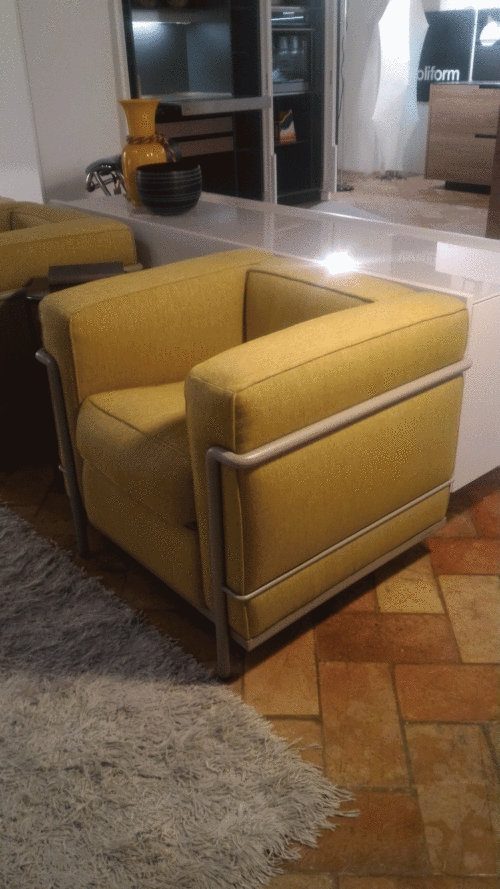 LC2 - LC50 ARMCHAIR STRUCTURE. PAINTED FANGO OPACO FABRIC SAVANA VERDE MELA COL. 900 - Image 2