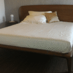 MOON DA160X200 ASH BED HEAD TOBACCO WOOD