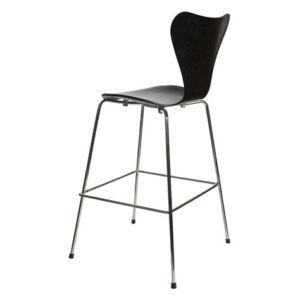 SERIE 7 STOOL 3187 CROME/ BLACK - Image 2