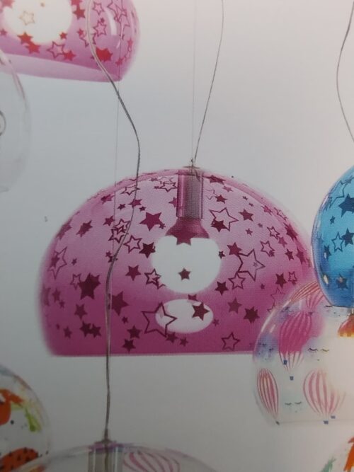 FL/Y LAMPADA ROSA/STELLE ROSSE - immagine 1